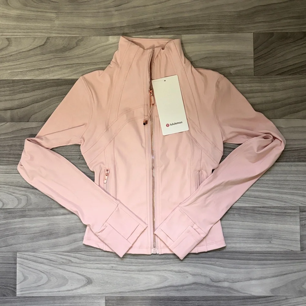 Pink & Rose Gold Lululemon Define Jacket + Align HR Flared Pants Size 4 - Picture 2 of 8